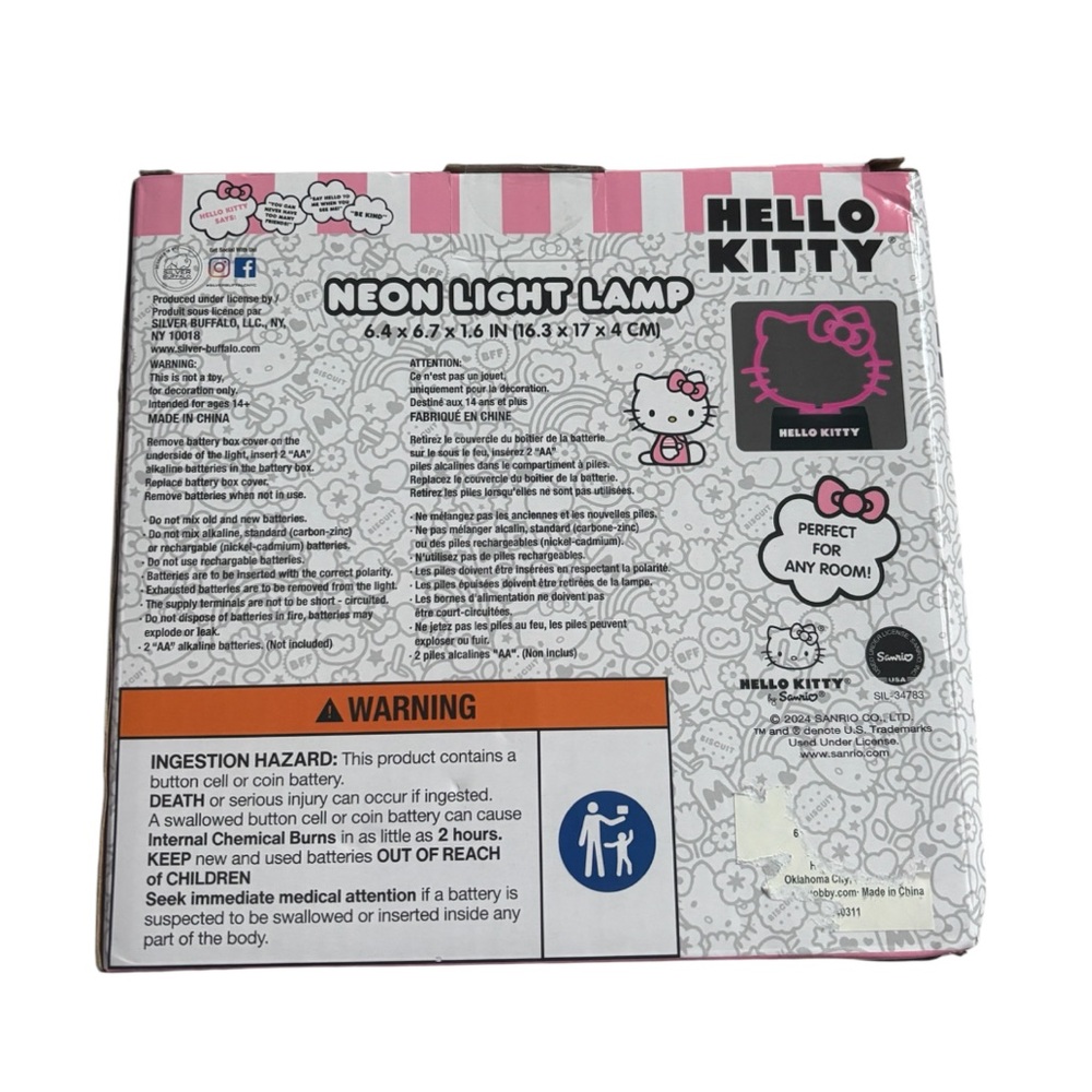 Hello Kitty Pink and White Neon Light Lamp BUNLDE - Picture 7 of 7